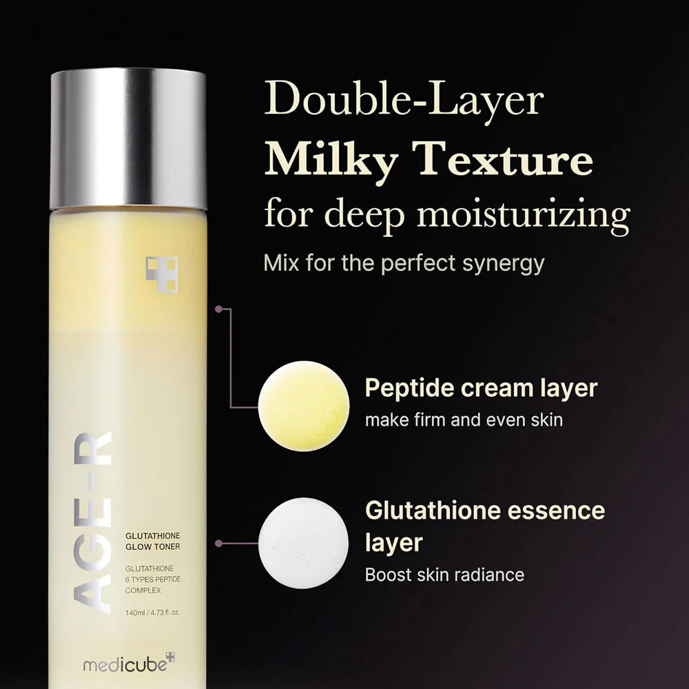 Medicube AGE-R Glow Toner – hydrateert & verheldert (140ml)