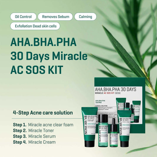 AHA.BHA.PHA 30 Days Miracle AC SOS Kit - 4 delige mini set