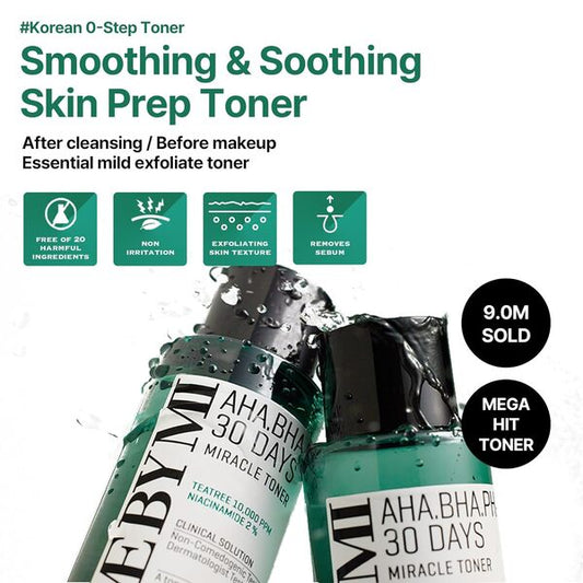 AHA.BHA.PHA 30 Days Miracle Toner 150ml – Exfoliërend & Kalmerend