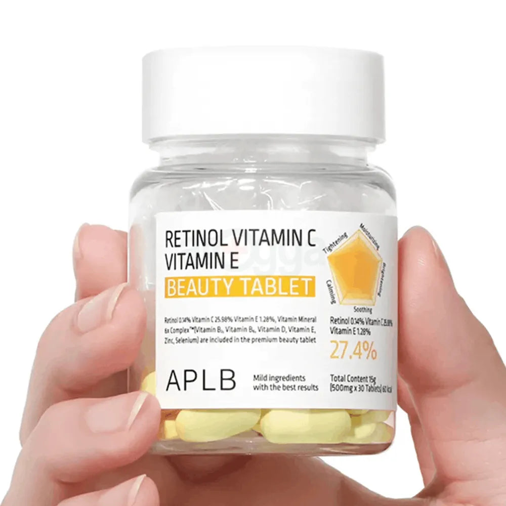 Retinol Vitamin C Vitamin E Beauty Tablet - Huid & Vitaliteit