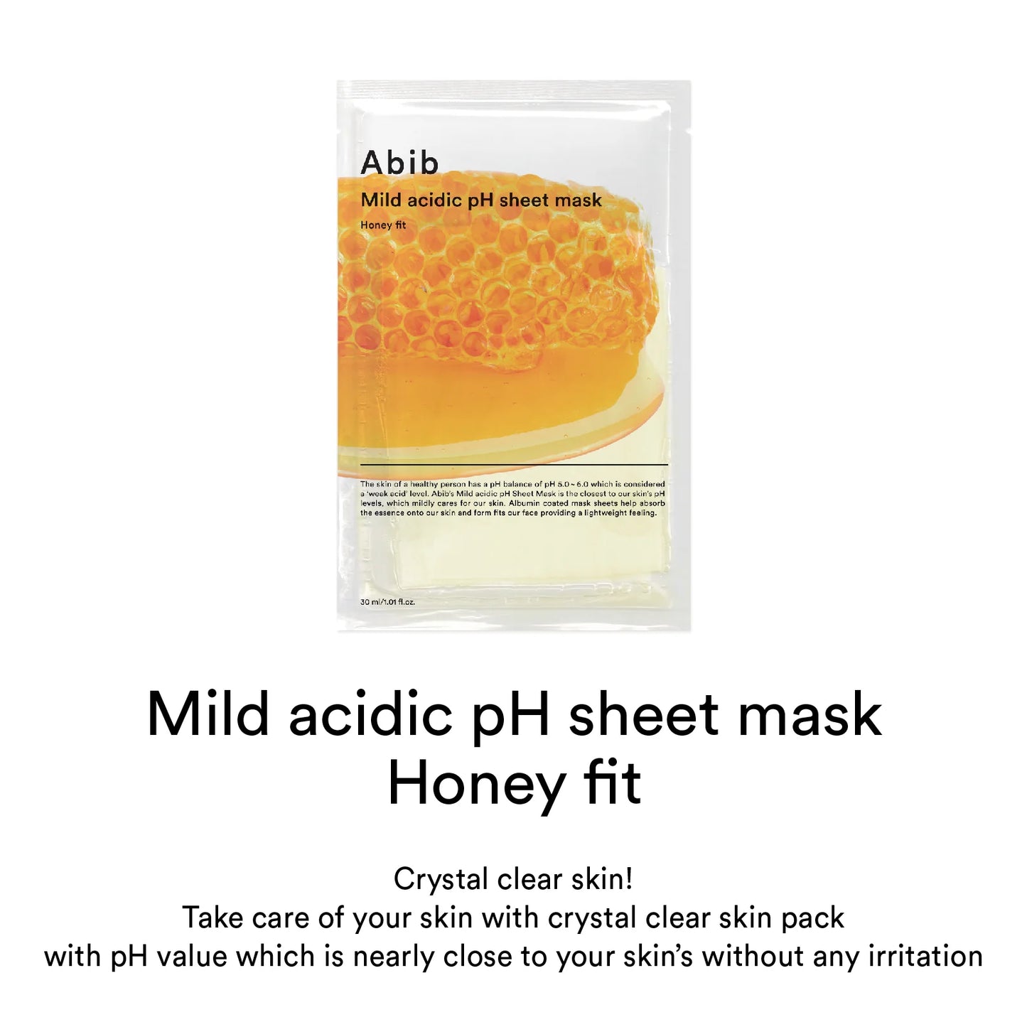 Mild Acidic pH Sheet Mask_Honey Fit - voedt en hydrateert