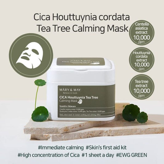 CICA Tea Tree Masker – kalmeert & herstelt dagelijks (30 stuks)
