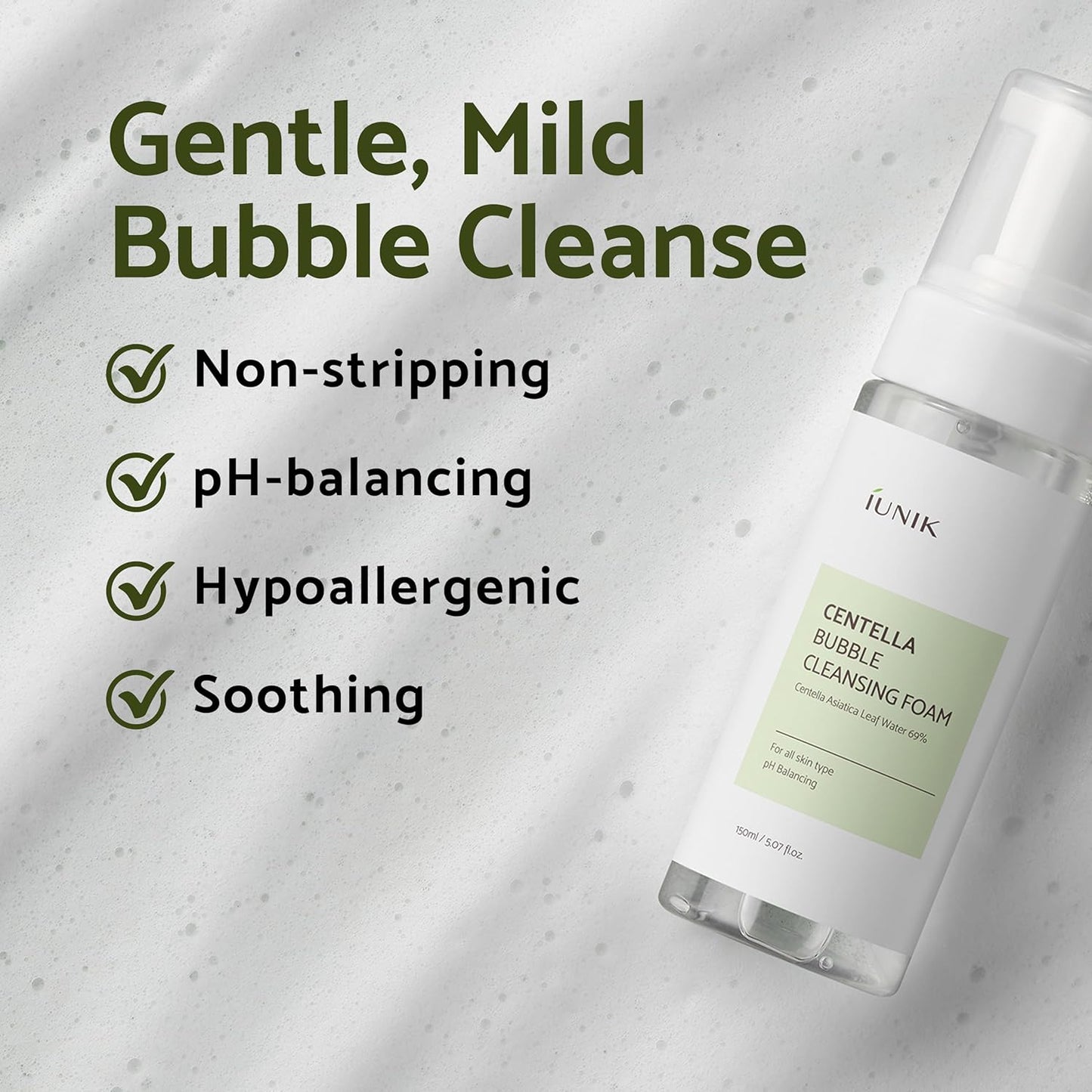 Centella Bubble Cleansing Foam – Dieptereinigend & Verzachtend 150ml