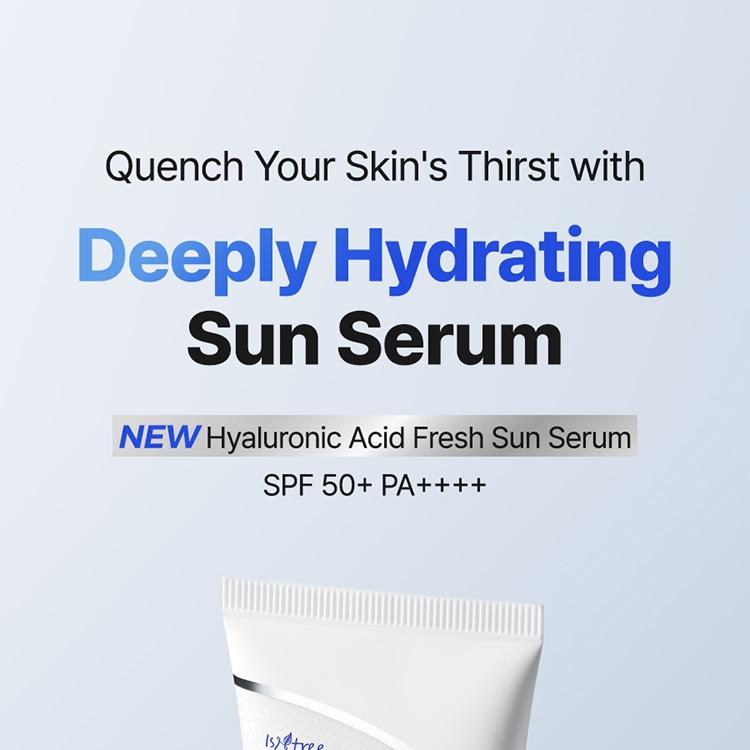 Hyaluronic Acid Fresh Sun Serum – Hydraterende Zonnebescherming 50ml