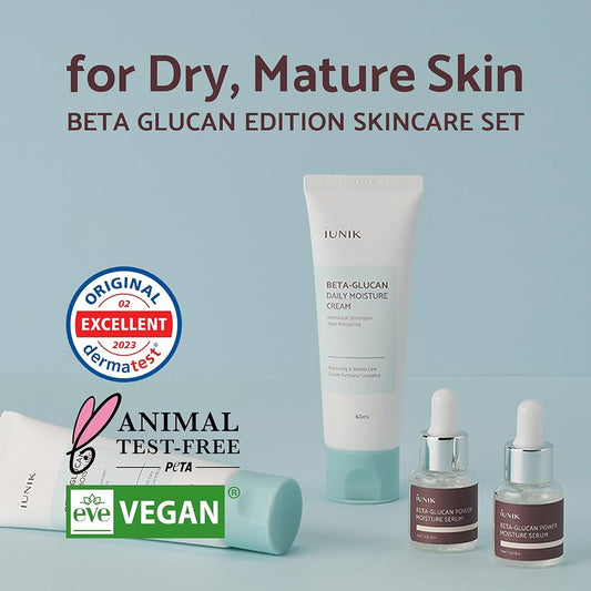 Beta Glucan Set – Hydraterende Crème & Serum voor Droge Huid
