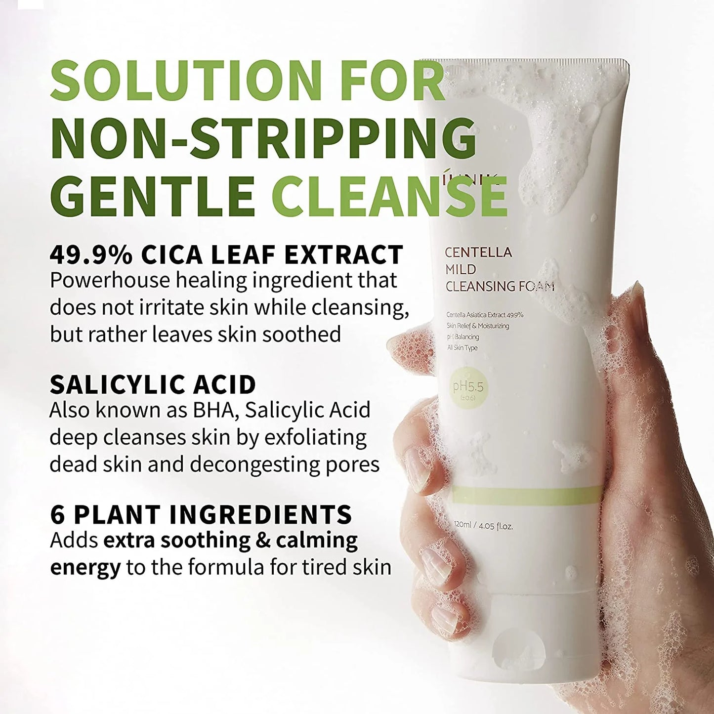 Centella Mild Cleansing Foam – Zachte Reiniging & Kalmering 120ml