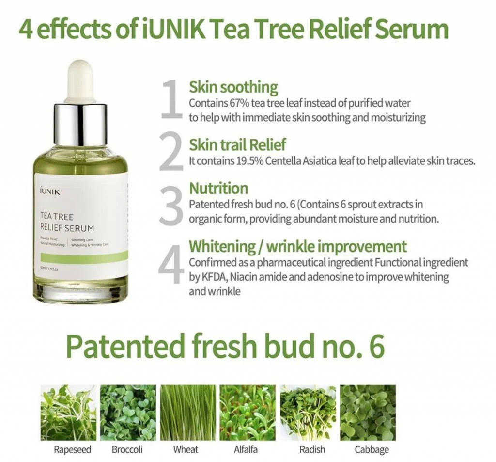 Tea Tree Relief Serum – Kalmerend & Ontstekingsremmend Serum 50ml