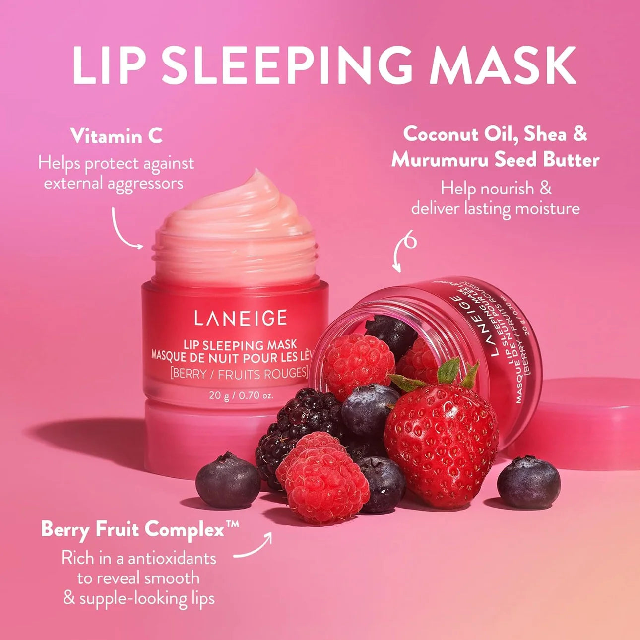 Lip Sleeping Mask EX Berry – Hydraterend Lippenmasker 20g