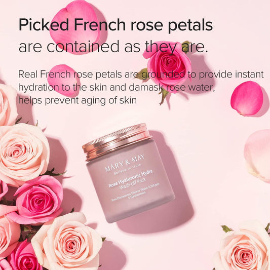 Rose Hyaluronic Hydra Wash Off Pack 125g verzacht & hydrateert met rozen & hyaluron