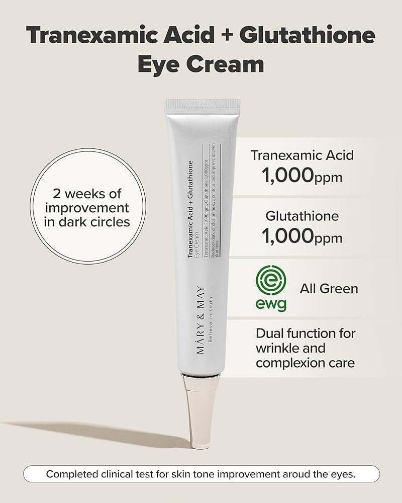 Tranexamic Acid + Glutathione Eye Cream 30ml verheldert & egaliseert
