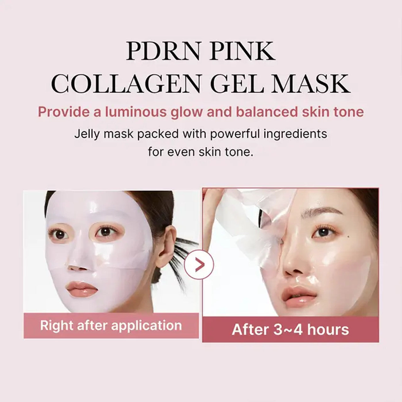 PDRN Pink Collagen Gel Mask – liftend & glow-verzorging