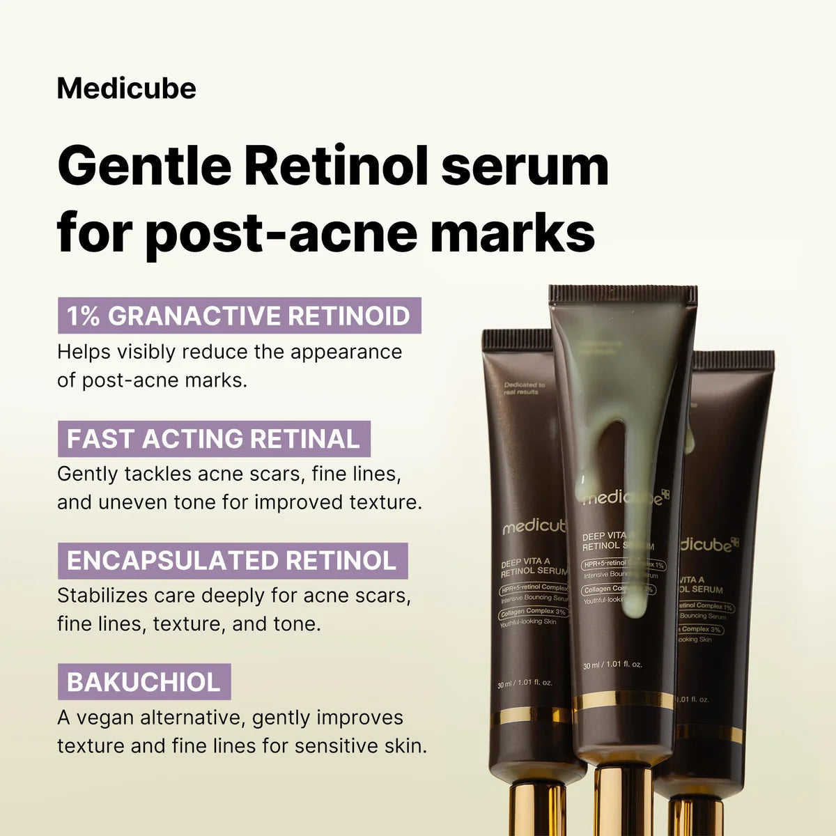 Deep Vita A Retinol Serum – vermindert rimpels & verfijnt huid (30ml)