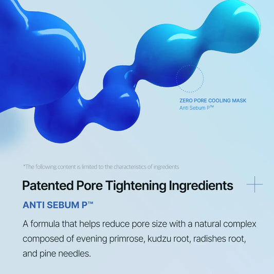 Zero Pore Cooling Mask – kalmeert & verfijnt poriën (27g)