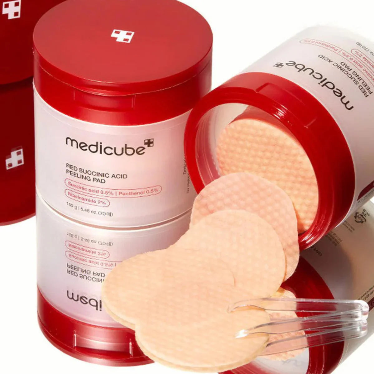 Red Succinic Acid Peeling Pad (70 stuks)
