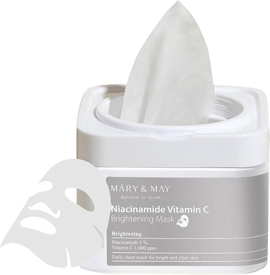 Niacinamide Vitamin C Brightening Mask egaliseert & hydrateert (30 st)