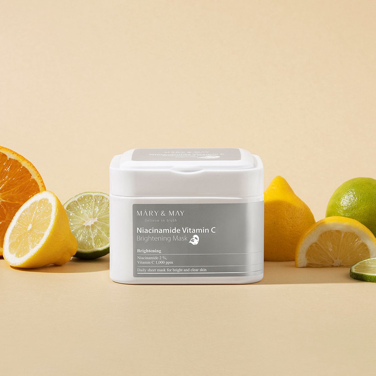 Niacinamide Vitamin C Brightening Mask egaliseert & hydrateert (30 st)