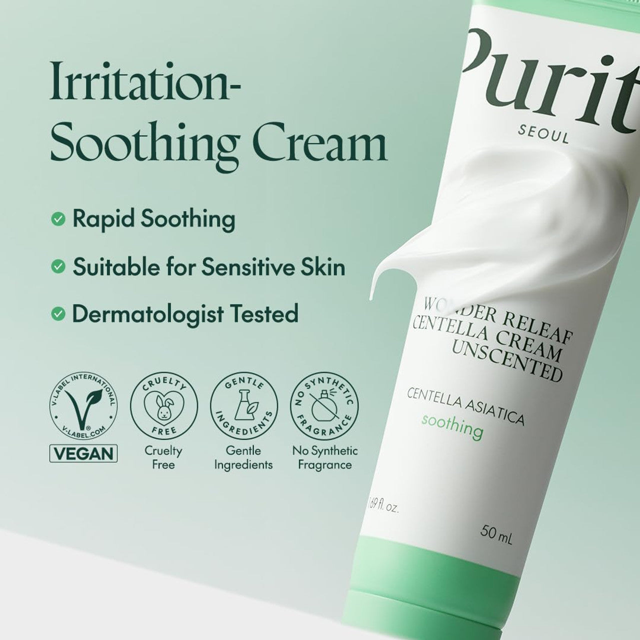 Wonder Releaf Centella Cream Unscented 50ml - kalmeert & versterkt gevoelige huid
