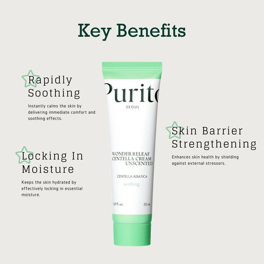 Wonder Releaf Centella Cream Unscented 50ml - kalmeert & versterkt gevoelige huid