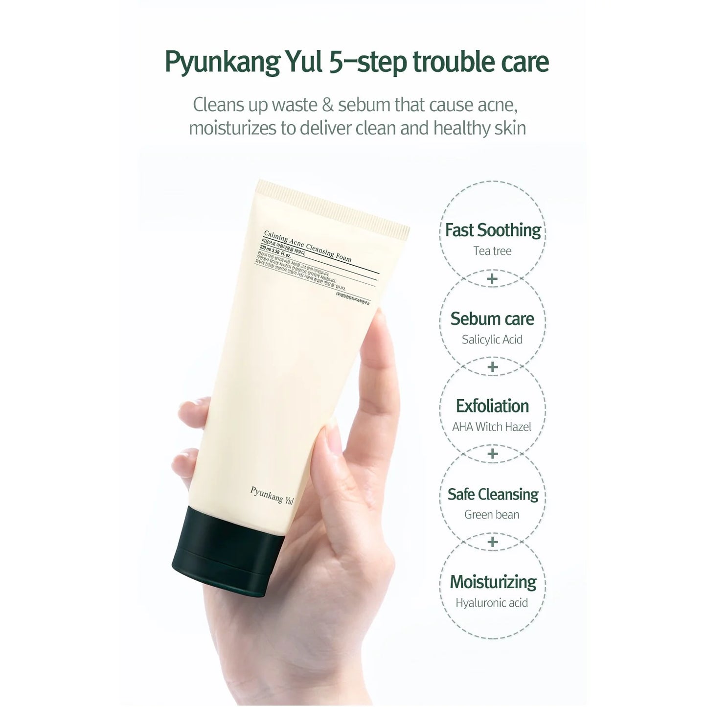 Calming Acne Cleansing Foam – reinigt & kalmeert onzuivere huid (100ml)