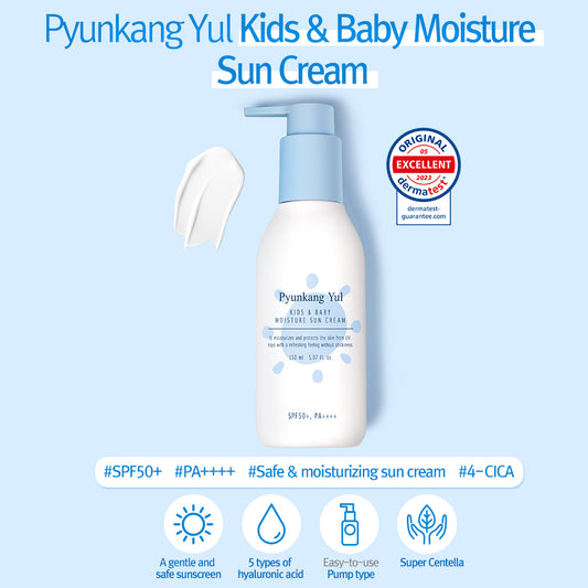 Kids & Baby Moisture Sun Cream 150ml – SPF50+ & hydratatie