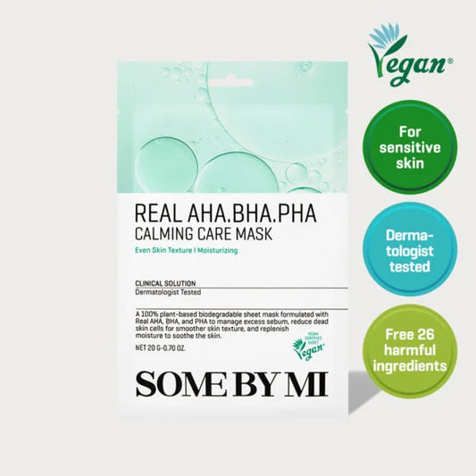 Real AHA BHA PHA Calming Care Mask – Vegan & Exfoliërend