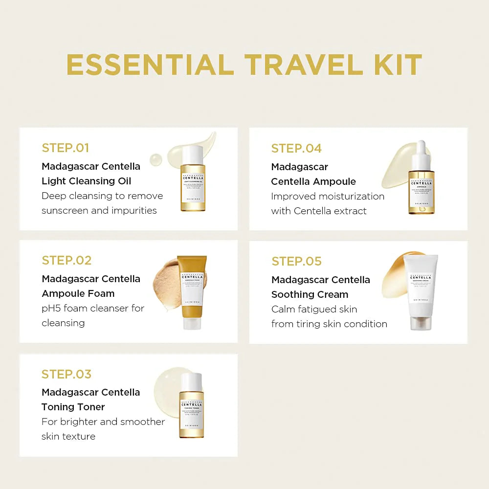 Madagascar Centella Travel Kit (5 delig) - mini routine