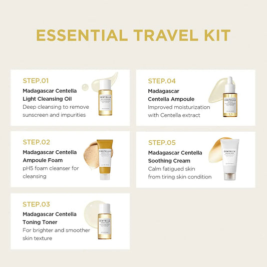 Madagascar Centella Travel Kit (5 delig) - mini routine