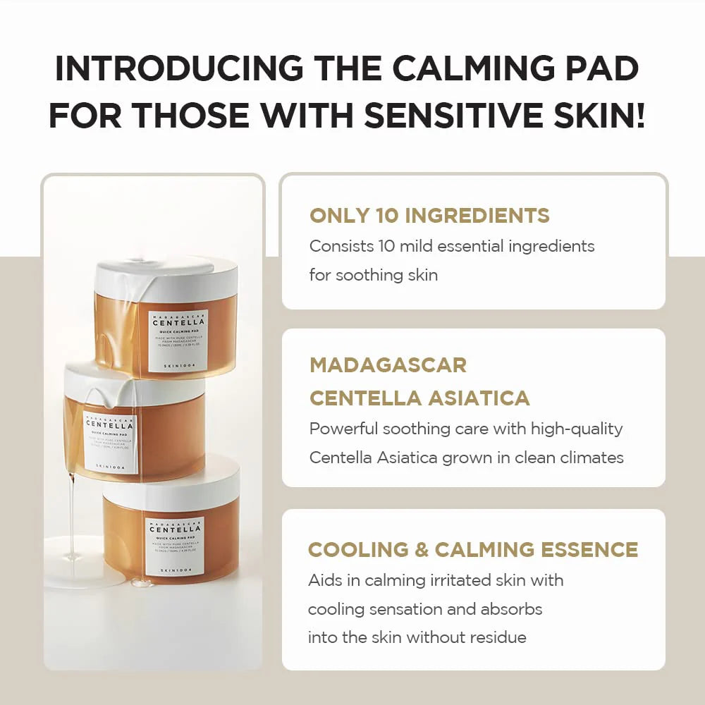 Madagascar Centella Quick Calming Pad (70st) – kalmeert ontstekingen
