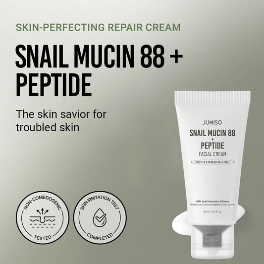 Snail Mucin 88 + Peptide Cream – Herstellende Hydratatie 30ml