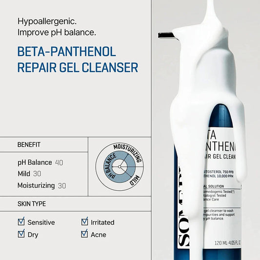 Beta Panthenol Repair Gel Cleanser 120ml -gepatenteerde mix van D-panthenol