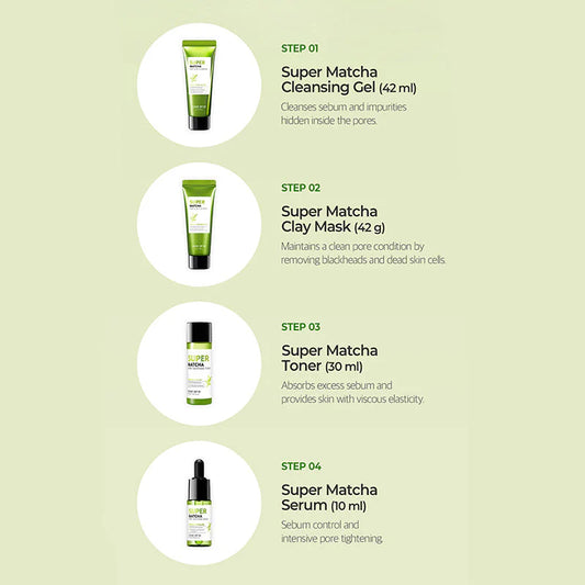 Super Matcha Pore Care Starter Kit – Poriënverfijnende Routine