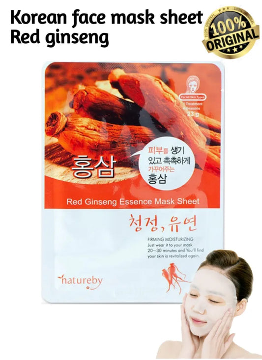 Natural Mask Red Ginseng 20g – Verstevigend Sheetmasker