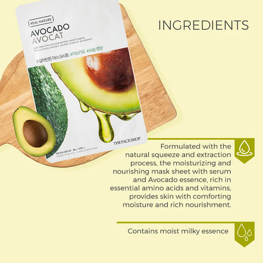 Real Nature Avocado Mask – Voedend Sheetmasker