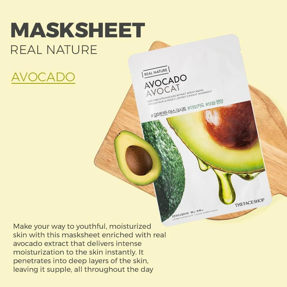 Real Nature Avocado Mask – Voedend Sheetmasker
