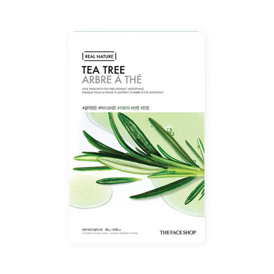 Real Nature Tea Tree Mask 20g – Zuiverend Sheetmasker