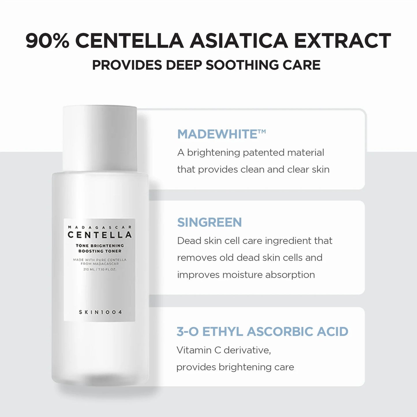 Madagascar Centella Tone Brightening Boosting Toner 210ml - huidherstel