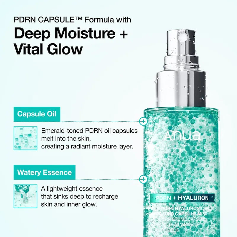 PDRN Hyaluronic Acid Hydrating Capsule Mist (100ml) - hydratatieboost