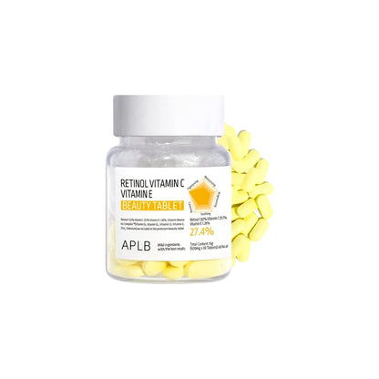 Retinol Vitamin C Vitamin E Beauty Tablet - Huid & Vitaliteit