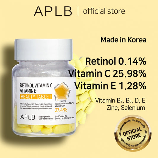 Retinol Vitamin C Vitamin E Beauty Tablet - Huid & Vitaliteit