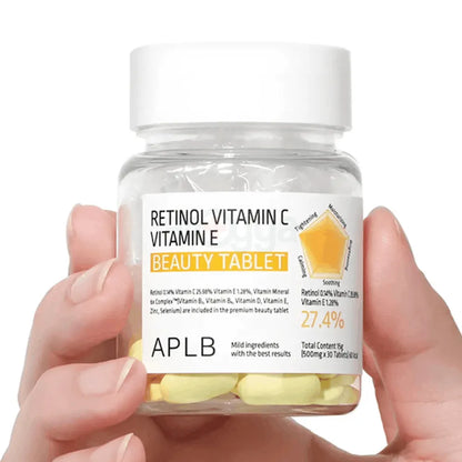 Retinol Vitamin C Vitamin E Beauty Tablet - Huid & Vitaliteit