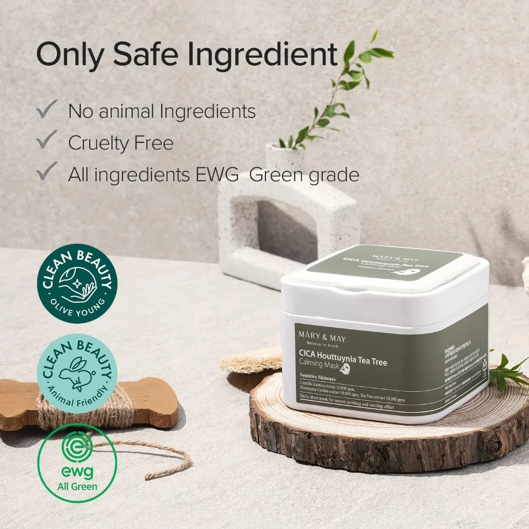 CICA Tea Tree Masker – kalmeert & herstelt dagelijks (30 stuks)