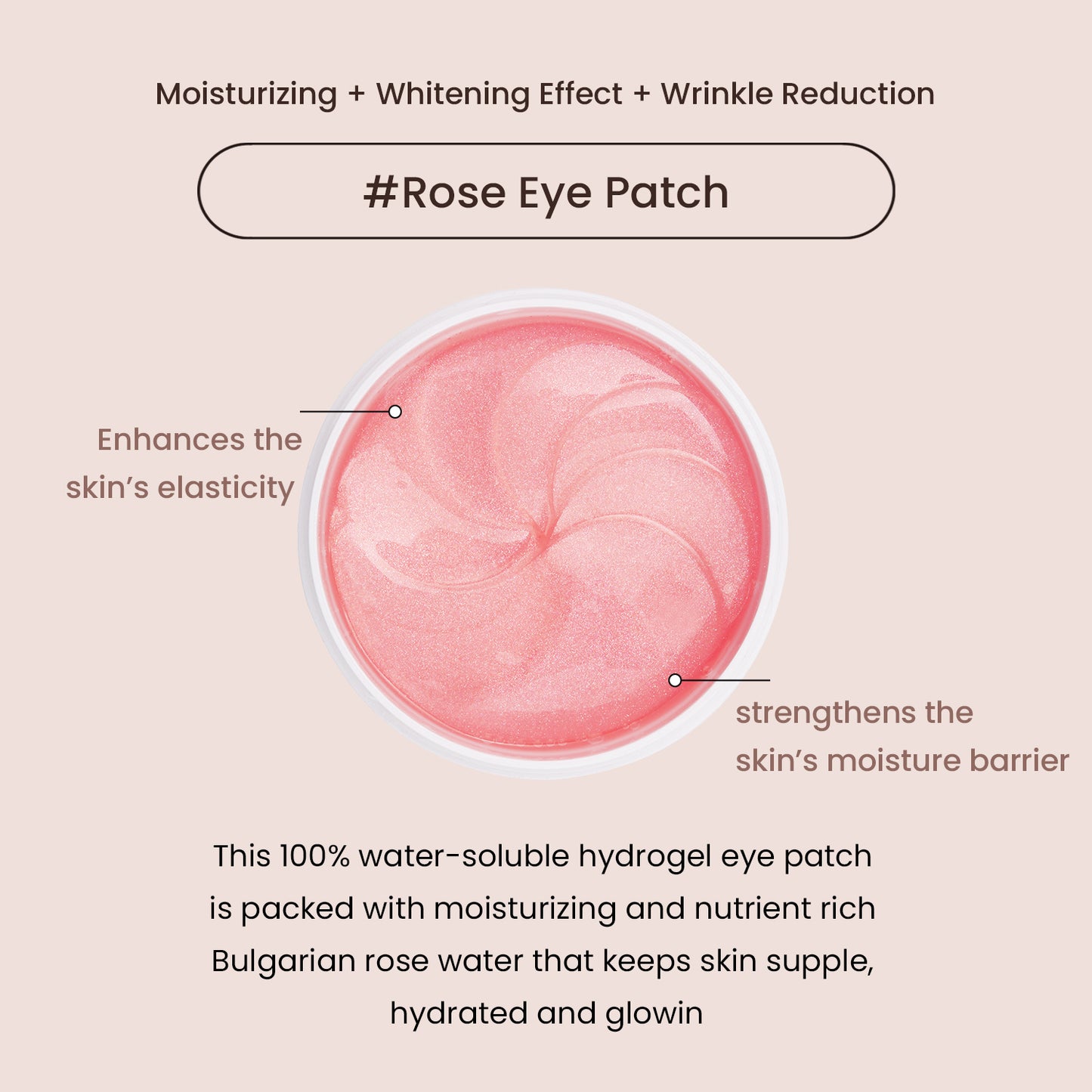 Bulgarian Rose Hydrogel Eye Patch 60ea - Hydratatie