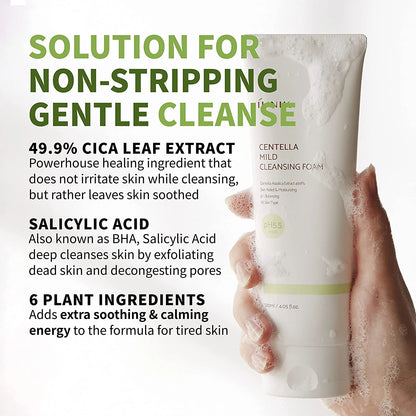 Centella Mild Cleansing Foam – Zachte Reiniging & Kalmering 120ml