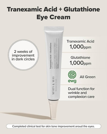 Tranexamic Acid + Glutathione Eye Cream 30ml verheldert & egaliseert