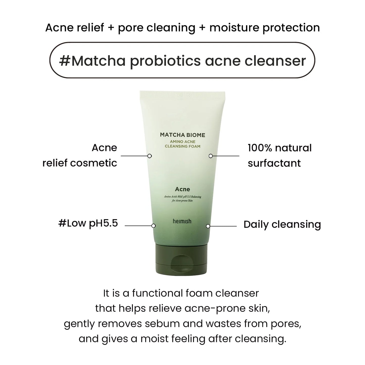 Matcha Biome Amino Acne Cleansing Foam 150g