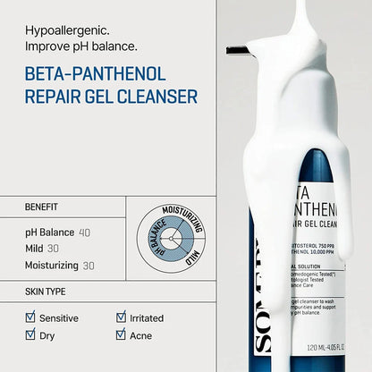Beta Panthenol Repair Gel Cleanser 120ml -gepatenteerde mix van D-panthenol