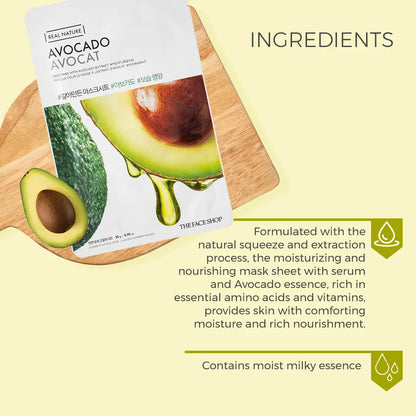 Real Nature Avocado Mask – Voedend Sheetmasker