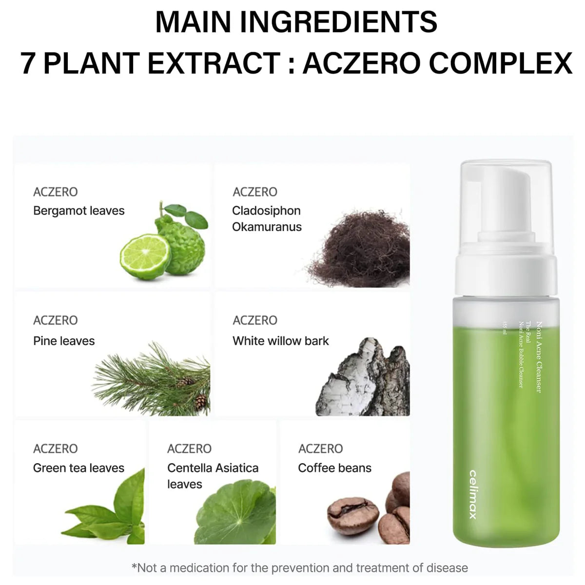 The Real Noni Acne Bubble Cleanser - Kalmering & Poriën