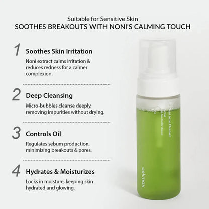 The Real Noni Acne Bubble Cleanser - Kalmering & Poriën