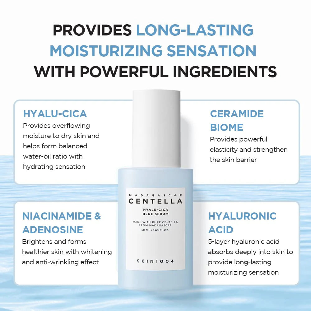 Madagascar Centella Hyalu-Cica Blue Serum 50ml – Hydraterend & kalmerend